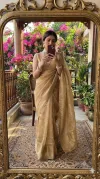 Ktd 3008 Fandy Chiffon Beads Work Saree